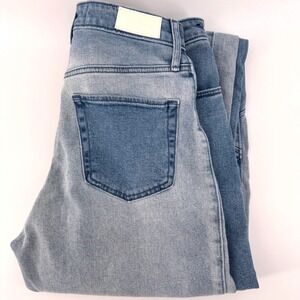 Hollister Ultra High Rise Dad Jeans 5R Light Wash Patchwork Denim Womens 27x31